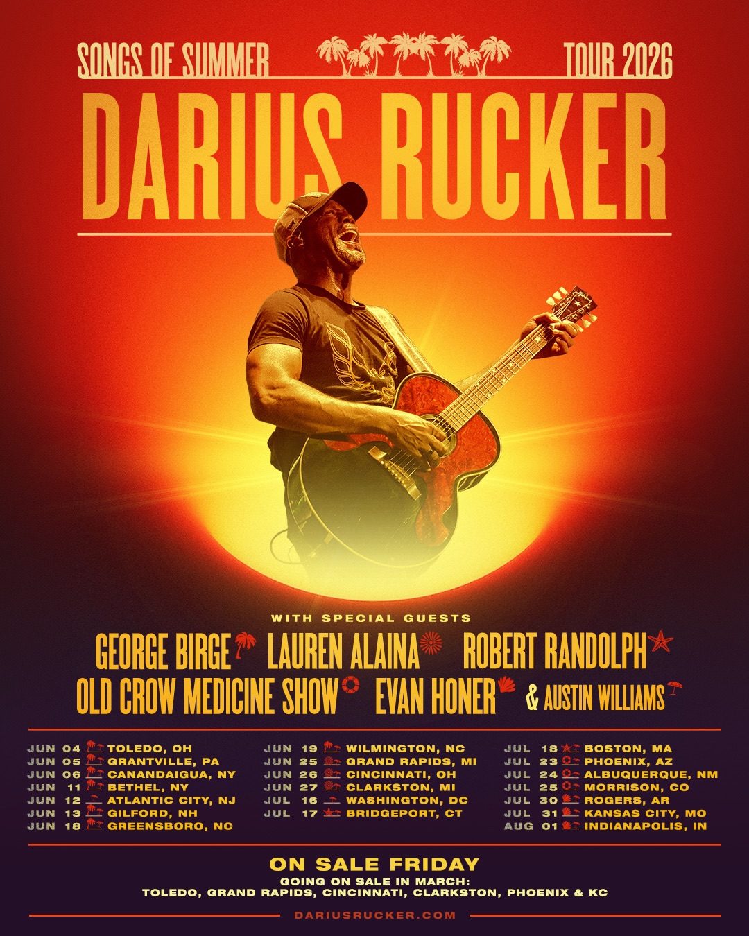 Austin Williams Songs Of Summer Tour Poster 2026