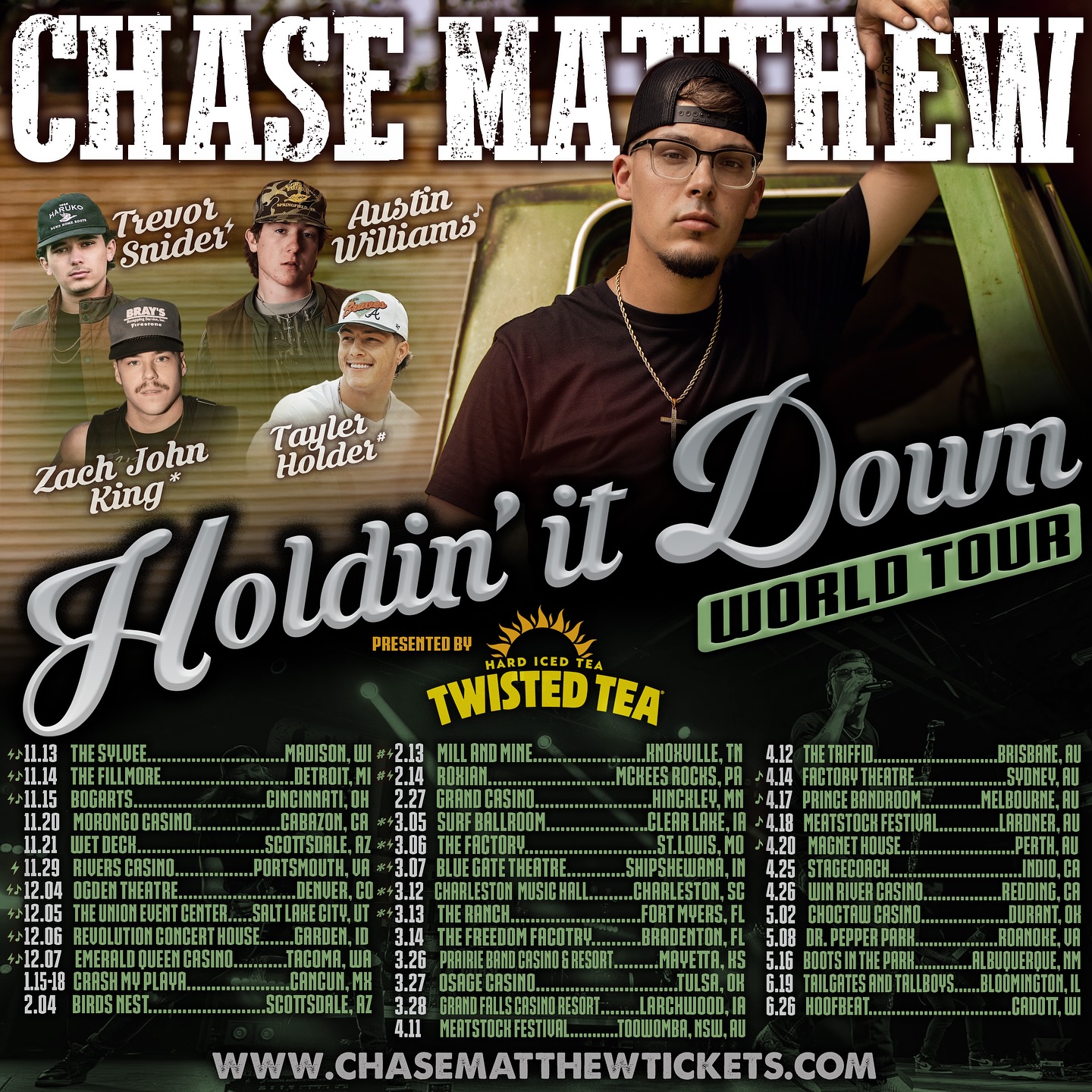 Austin Williams Songs Of Summer Tour Poster 2026